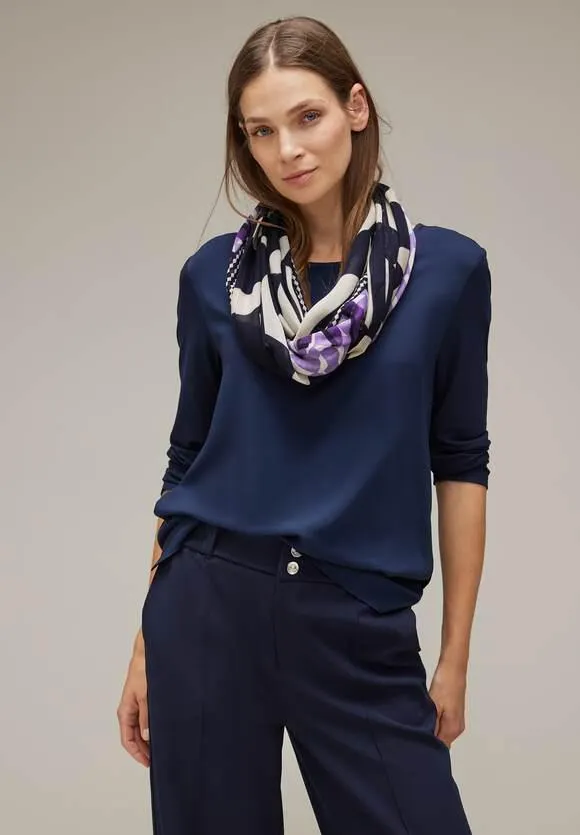 Ronde sjaal met printmix