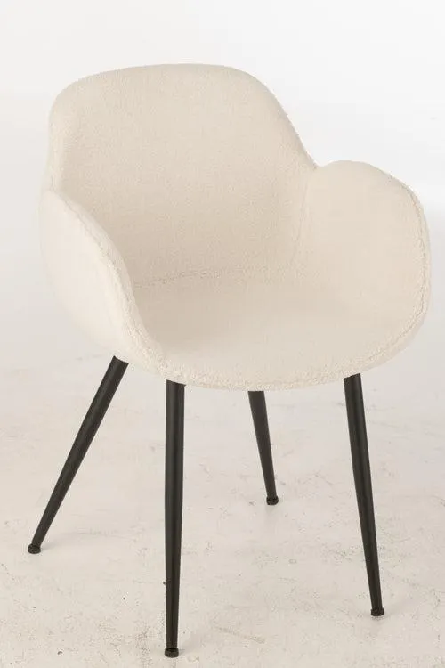 J-Line stoel - stof/metaal - wit