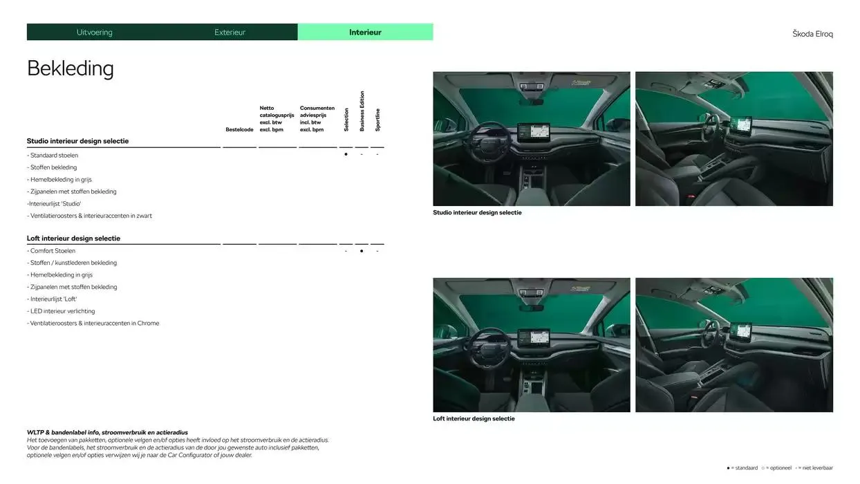 Škoda Elroq prijslijst per 1 oktober 2024 van 27 november tot 27 november 2025 - Folder pagina 12