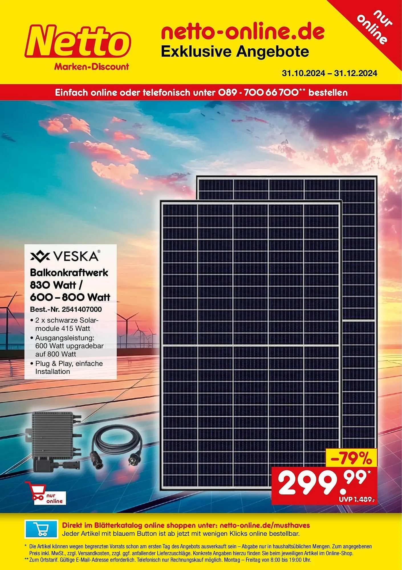 Netto Marken-Discount DE folder van 31 oktober tot 31 december 2024 - Folder pagina 1