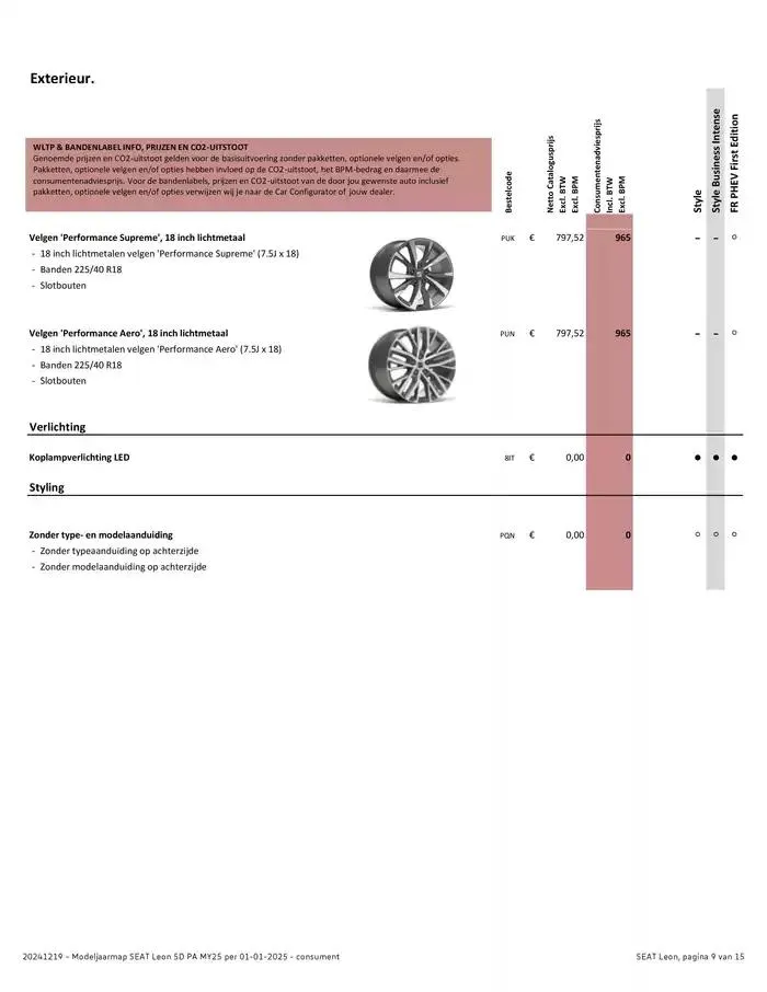 SEAT Leon van 4 januari tot 4 januari 2026 - Folder pagina 9