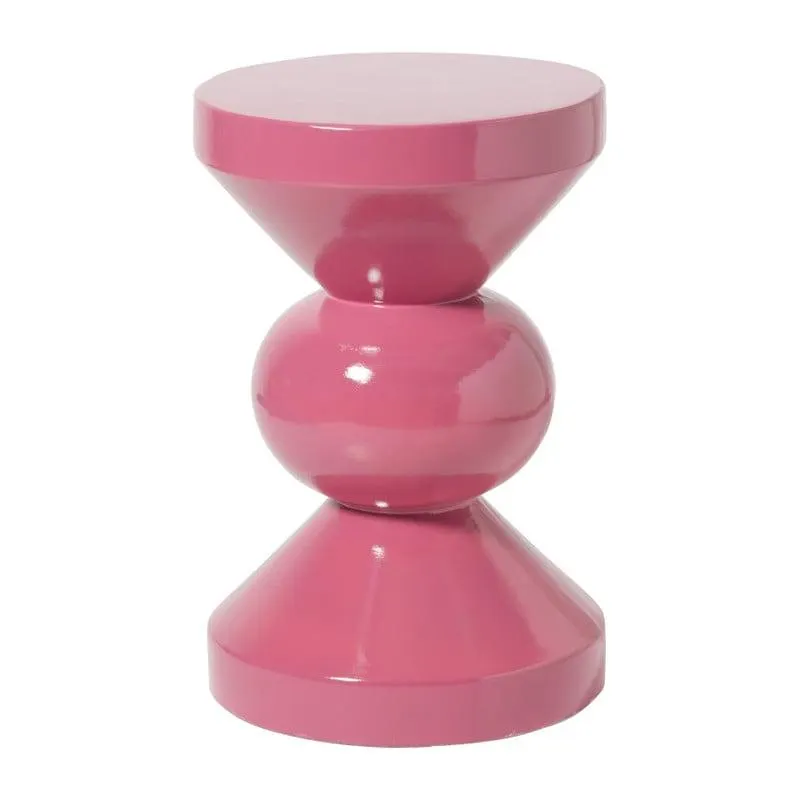 Bijzettafel diabolo - roze - ø33x50 cm