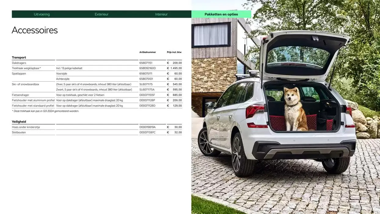 Škoda Kamiq prijslijst per 14 augustus 2024 van 22 oktober tot 22 oktober 2025 - Folder pagina 18