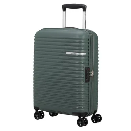 Harde Handbagage Koffer / Trolley / Reiskoffer 55x39x20 cm Liftoff Donkergroen