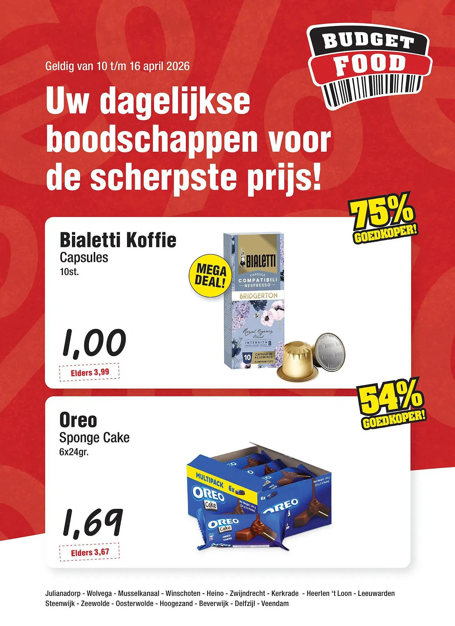 Budget Food folder van 10 april tot 16 april 2026 - Folder pagina 1