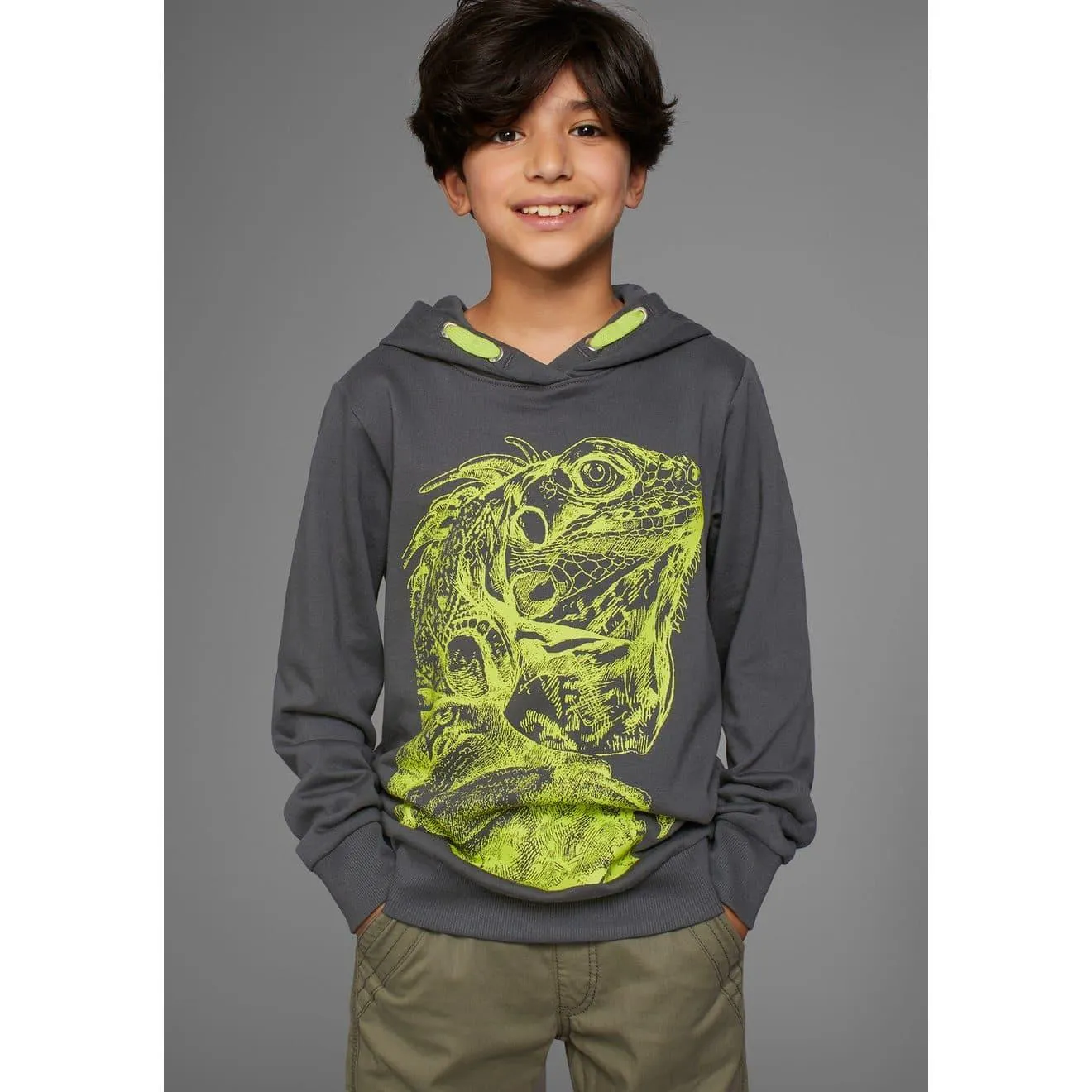 KIDSWORLD Hoodie GECKO - Print , leuk dierenmotief