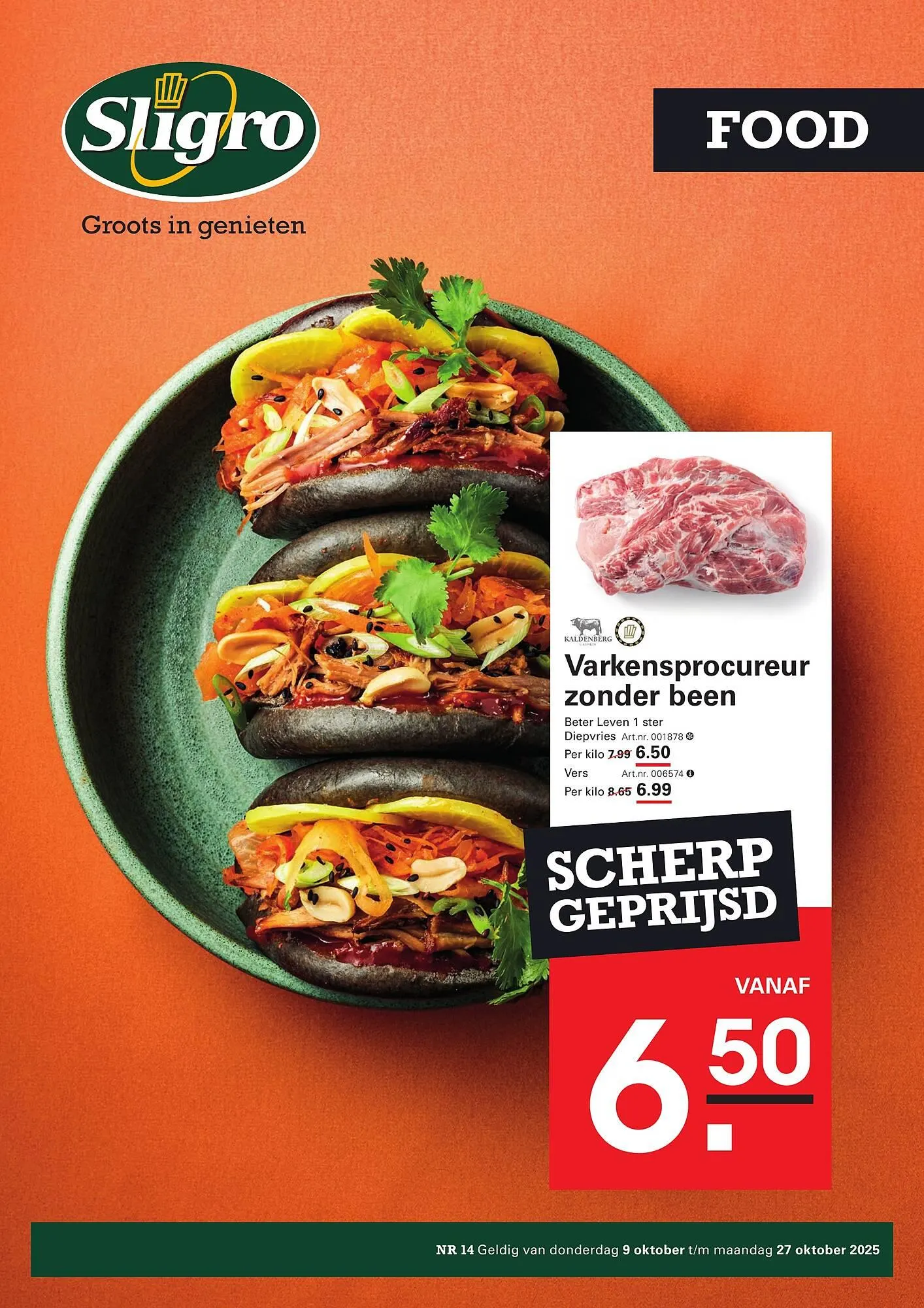 Sligro folder van 9 oktober tot 27 oktober 2025 - Folder pagina 1