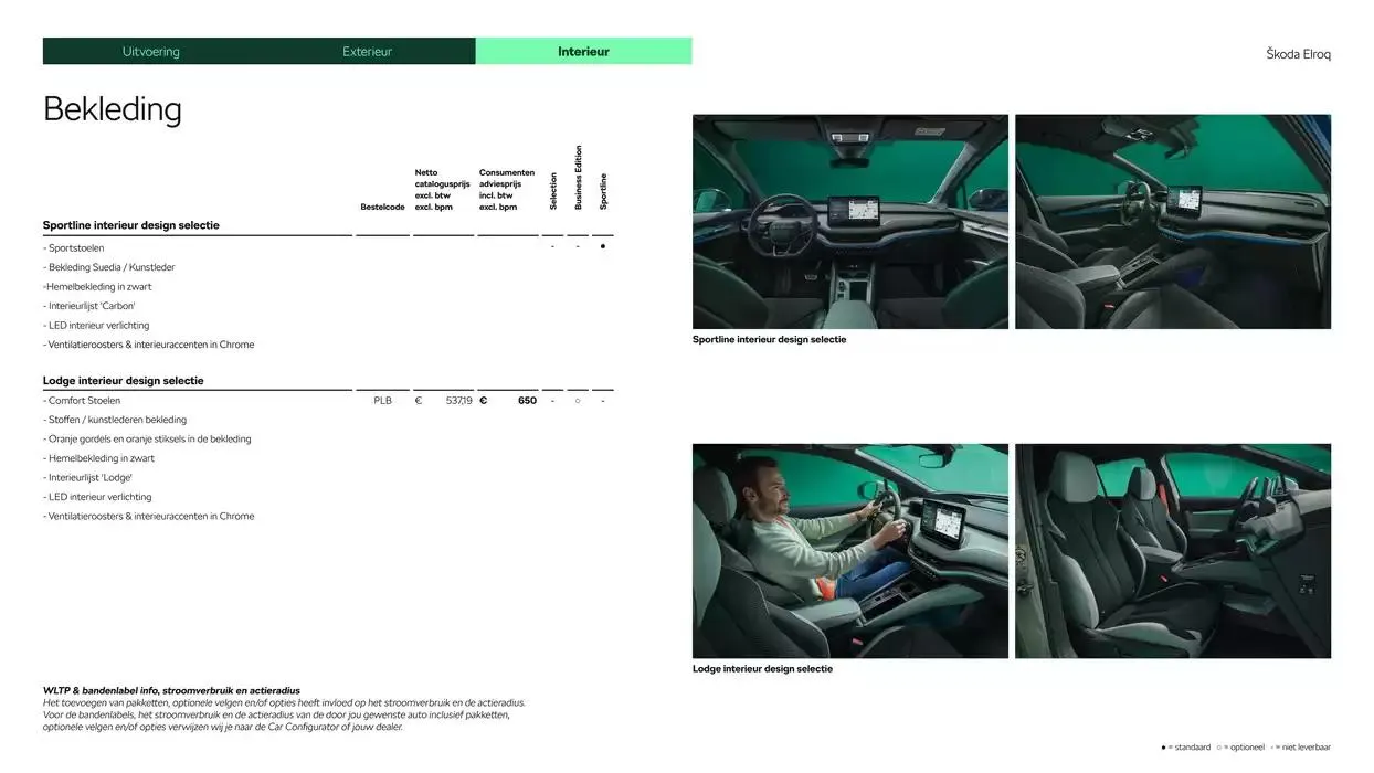 Škoda Elroq prijslijst per 1 oktober 2024 van 27 november tot 27 november 2025 - Folder pagina 13