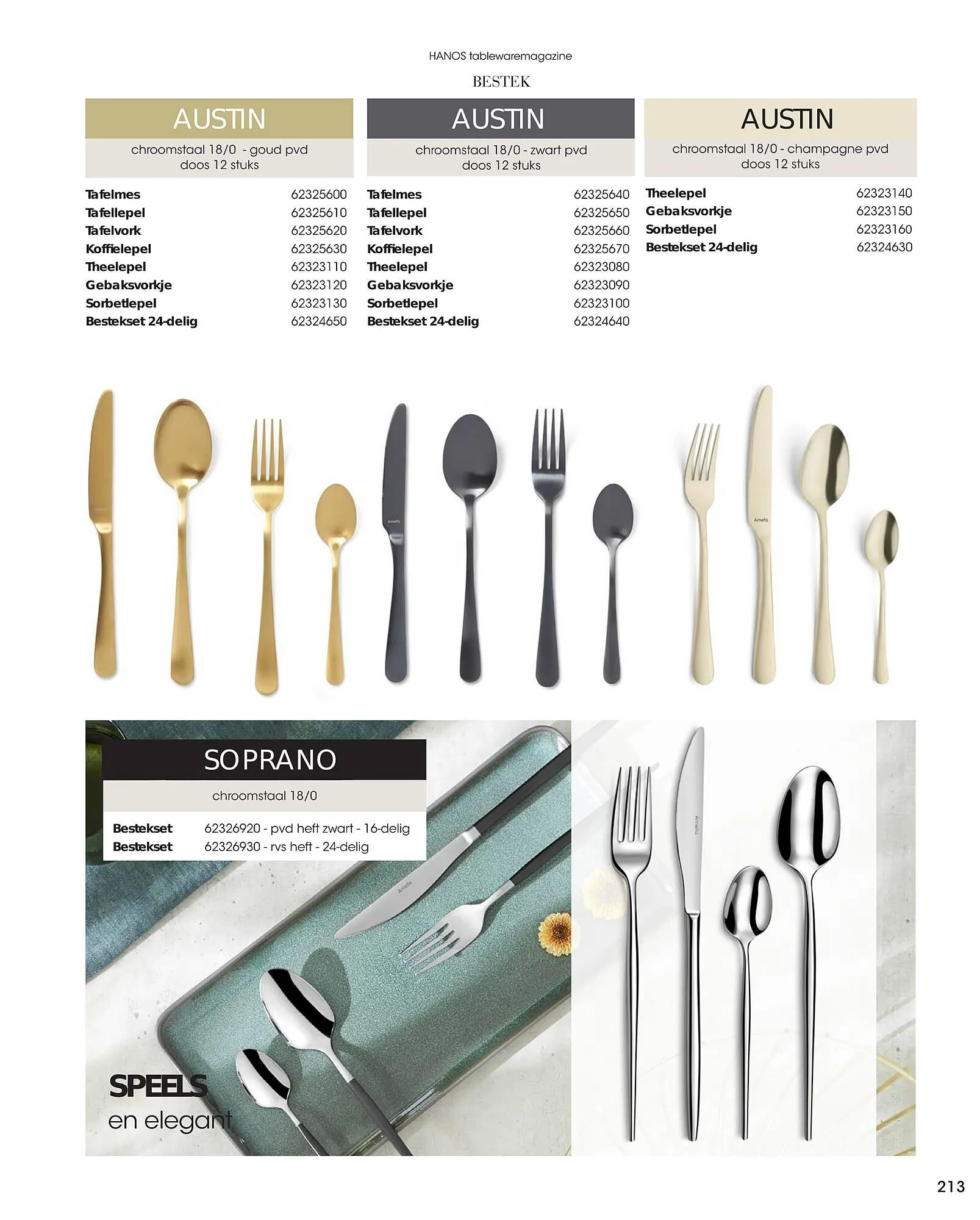 HANOS Tableware Magazine 2023-2024 van 1 januari tot 30 april 2024 - Folder pagina 213