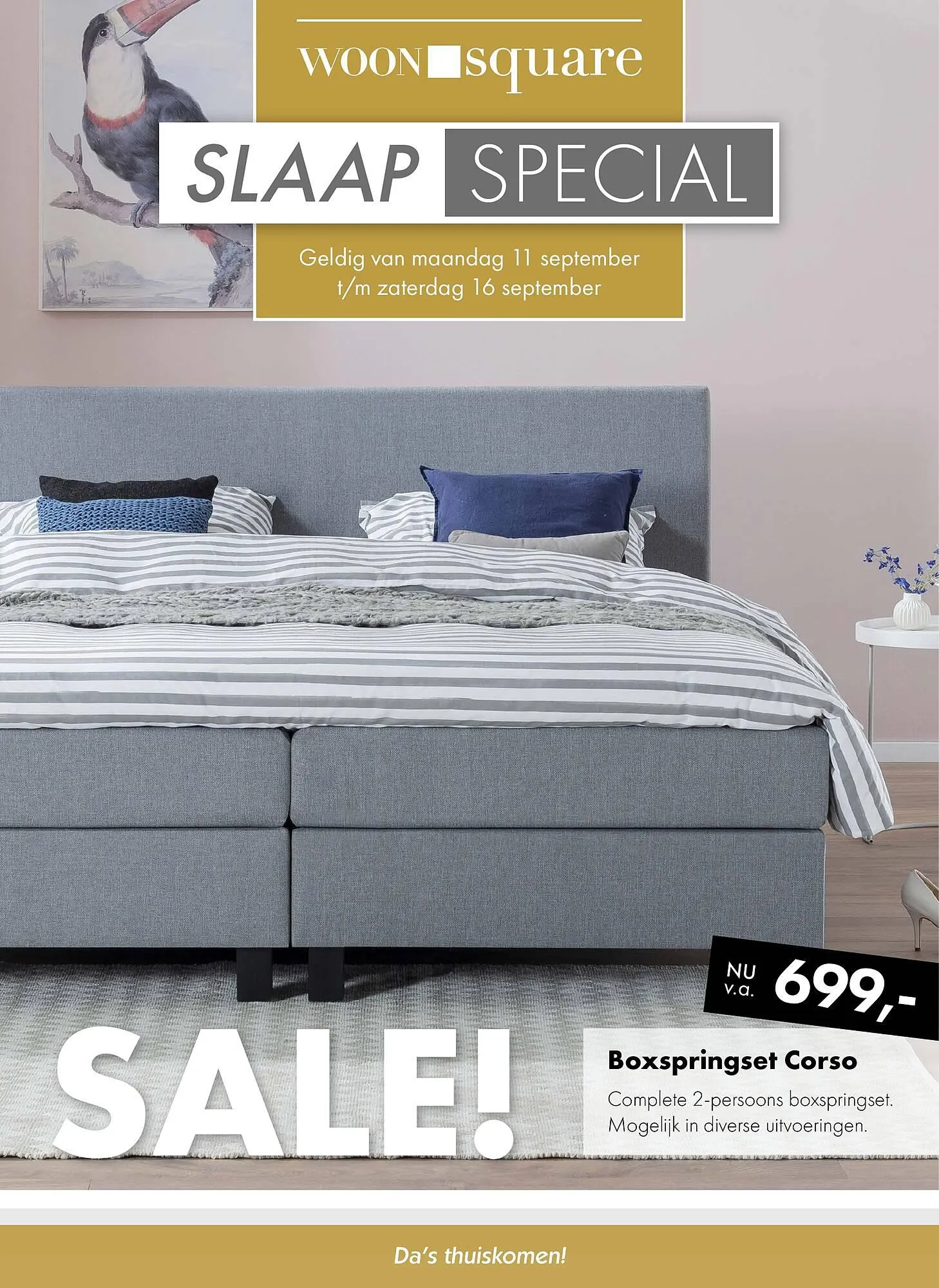 Woonsquare slaapfolder van 11 september tot 16 september 2023 - Folder pagina 1