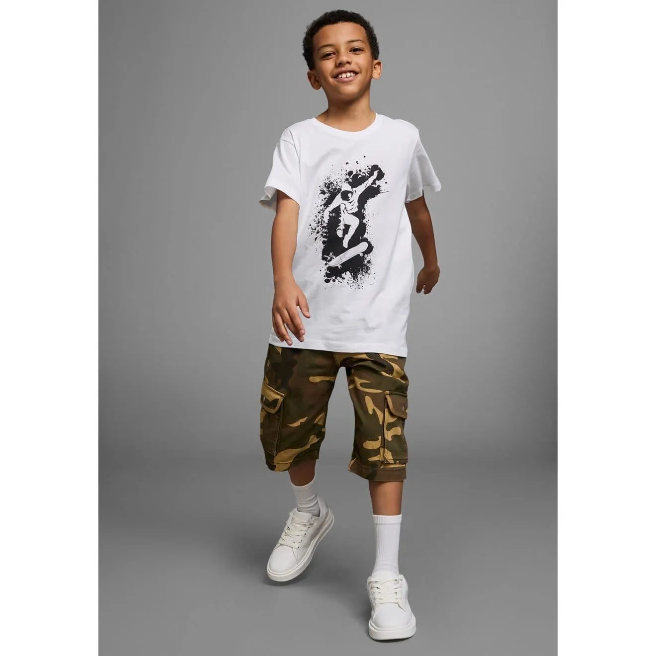 KIDSWORLD T-shirt Met coole SKATER-print Korte mouwen, basic pasvorm, bedrukt, ronde hals