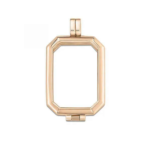 Rettangolo medaillon "Plano" (925/1Mrosegold-plated)