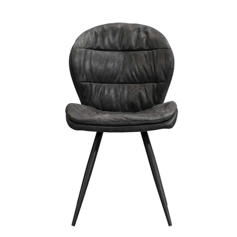 Eetkamerstoel Lenn - stof - antraciet