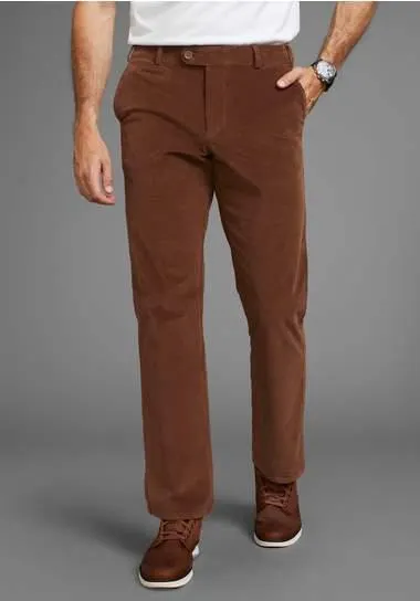 Man's World Broek met elastische band Van cord met stretchband