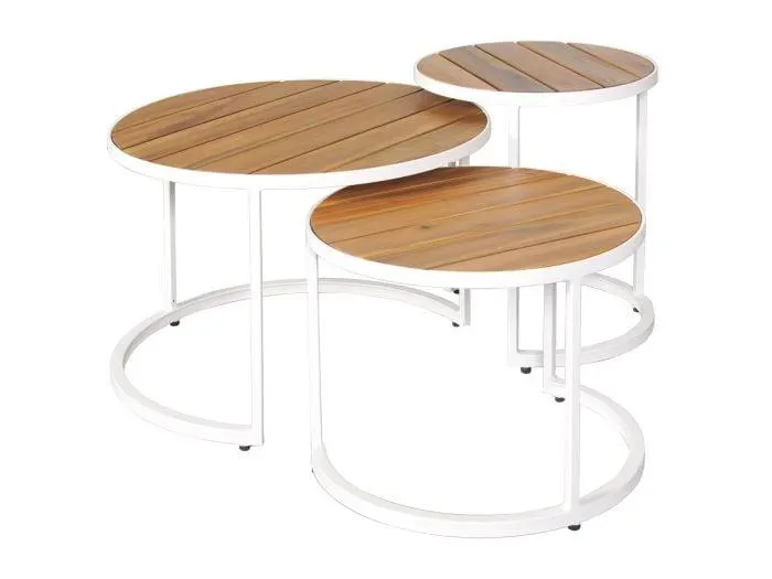 Outdoor Feelings Ryder set bijzettafels - Wit