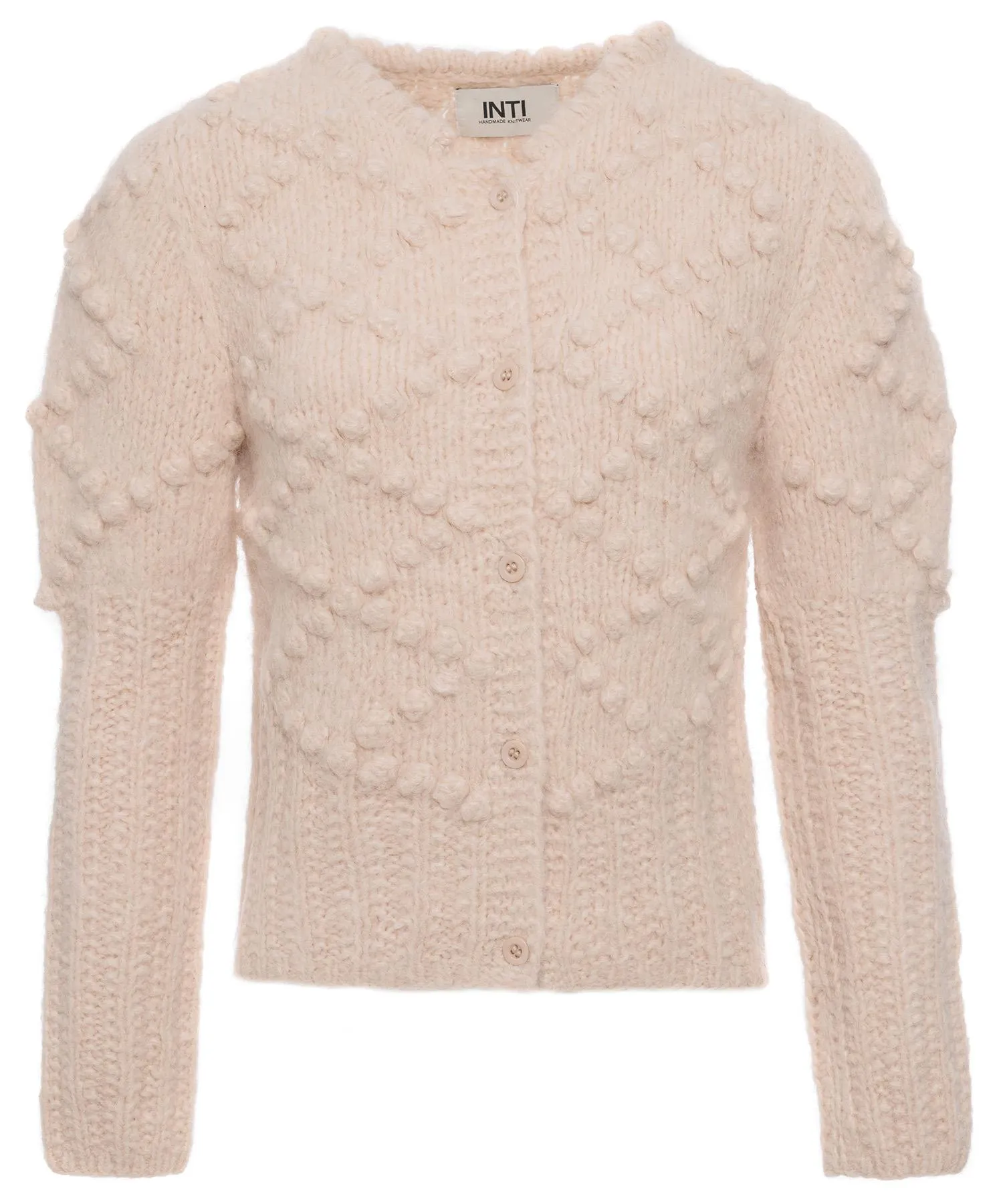 Inti alpaca vest met bolletjes Maria