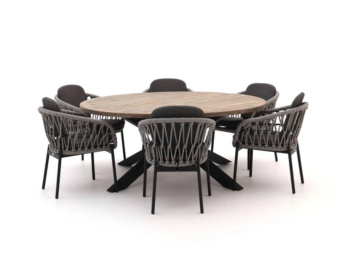 Bellagio Cupello/ROUGH-Y ø 180cm dining tuinset 7-delig