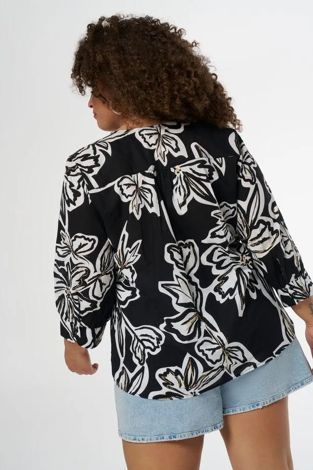 Blouse met v-hals