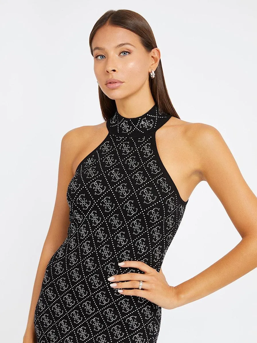 Mini-sweaterjurk met 4g-logo