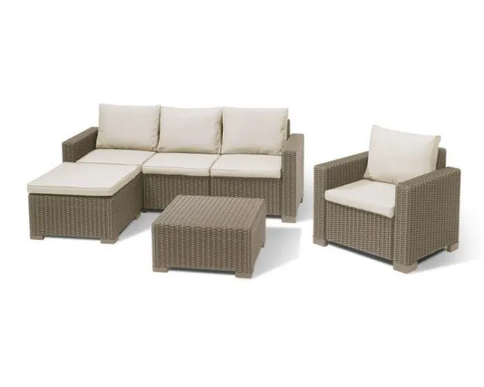 Allibert Moorea loungeset cappuccino - 4-persoons