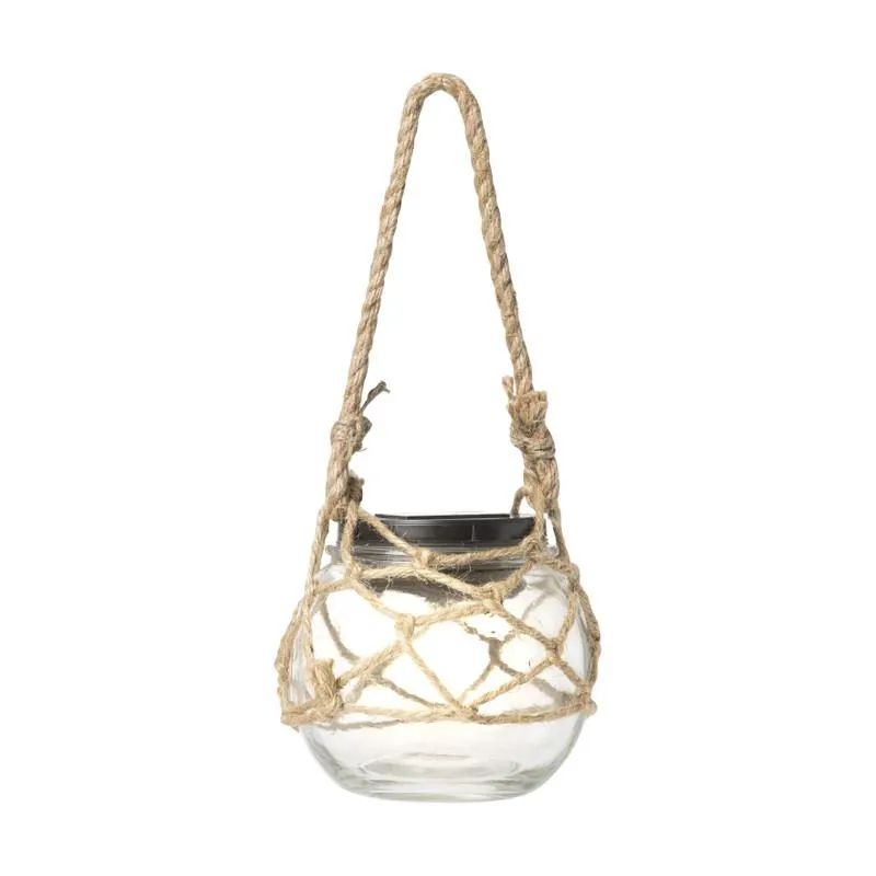 Solar hangbol met touw - ⌀11x10 cm