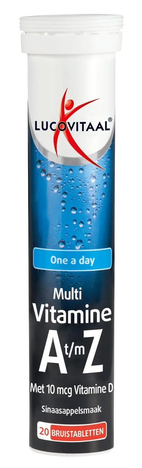 Lucovitaal Multi A t/m Z sinaasappelsmaak 20 bruistabletten