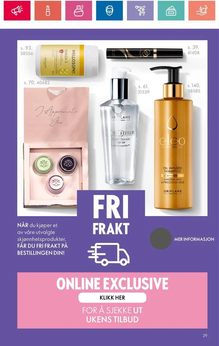 ORIFLAME Kundeavis fra 20. juni til 4. juli 2024 - kundeavisside 29