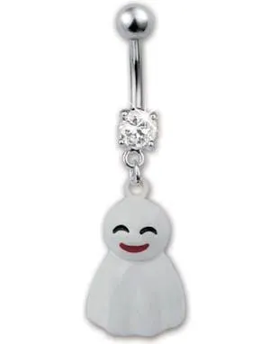 Navlepiercing med Hengende Spøkelse