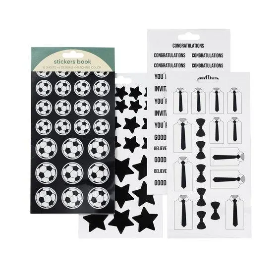 Klistremerkeblokk 16 ark B&W