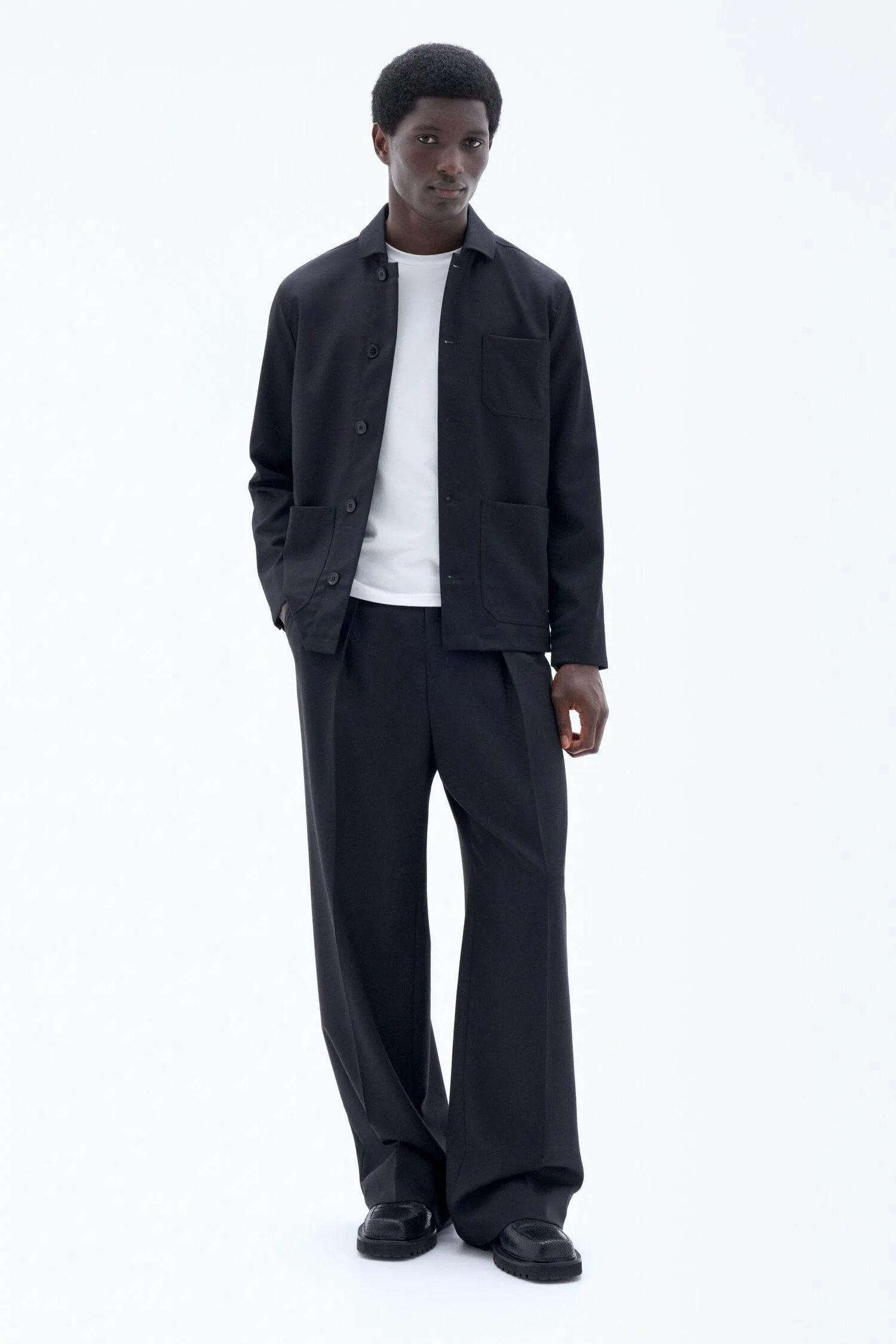 Louis Gabardine Jacket Black