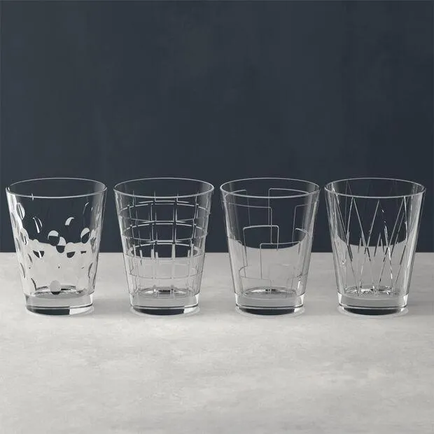 Dressed Up water glass 4-piece set Clear