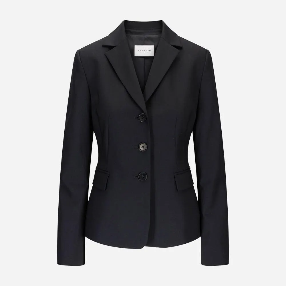 Dana Wool Blazer - Black