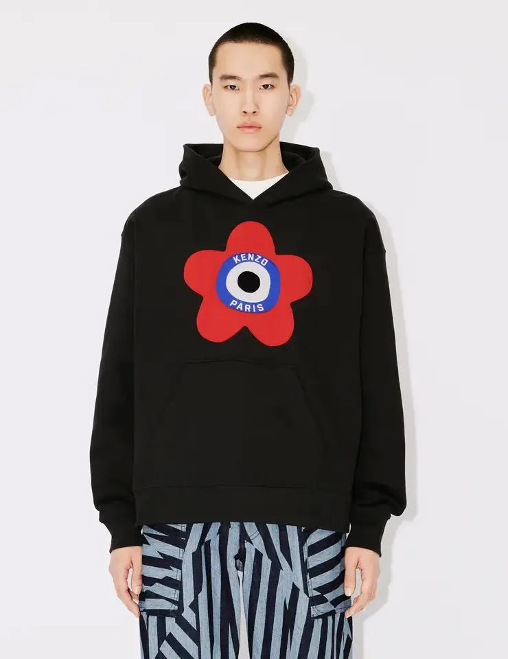 Kenzo Target Oversized Hooded Sweatshirt Black