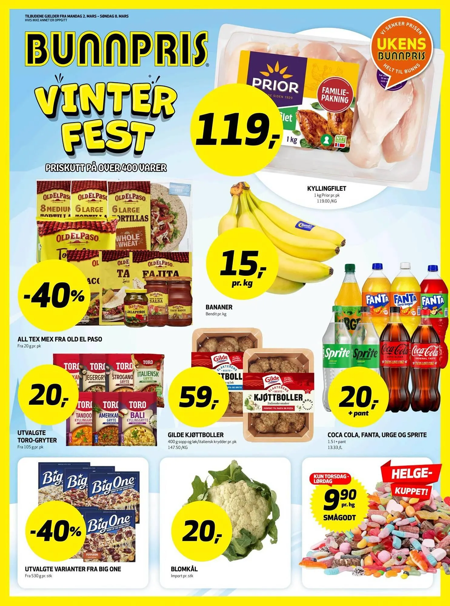 Bunnpris kundeavis fra 3. mars til 9. mars 2026 - kundeavisside 1