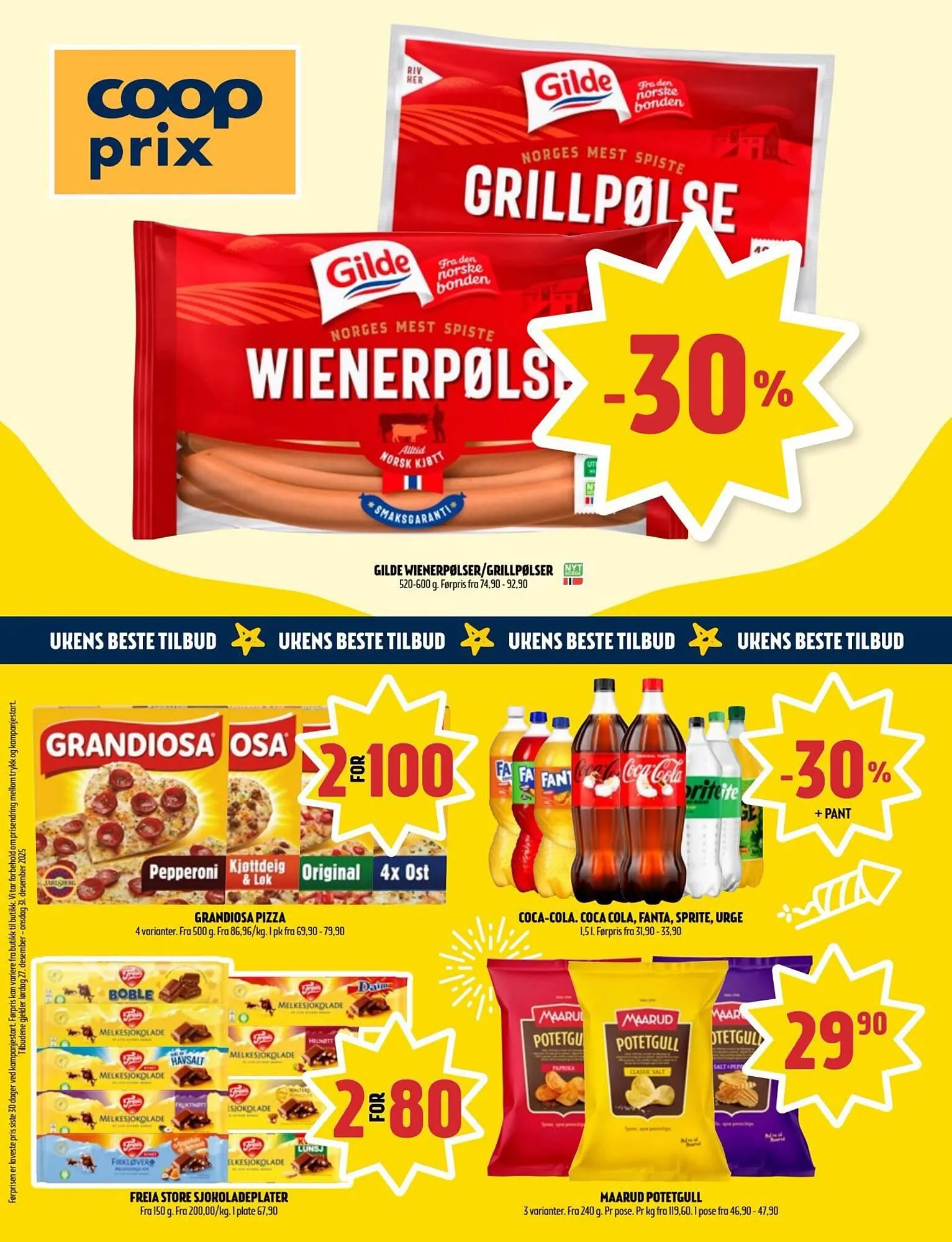 Coop Prix kundeavis fra 27. desember til 1. januar 2026 - kundeavisside 1