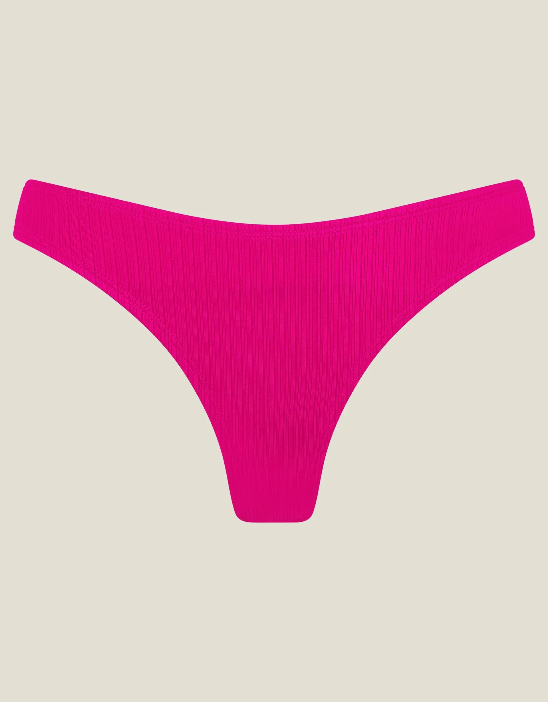 Ribbed Bikini Bottoms Pink