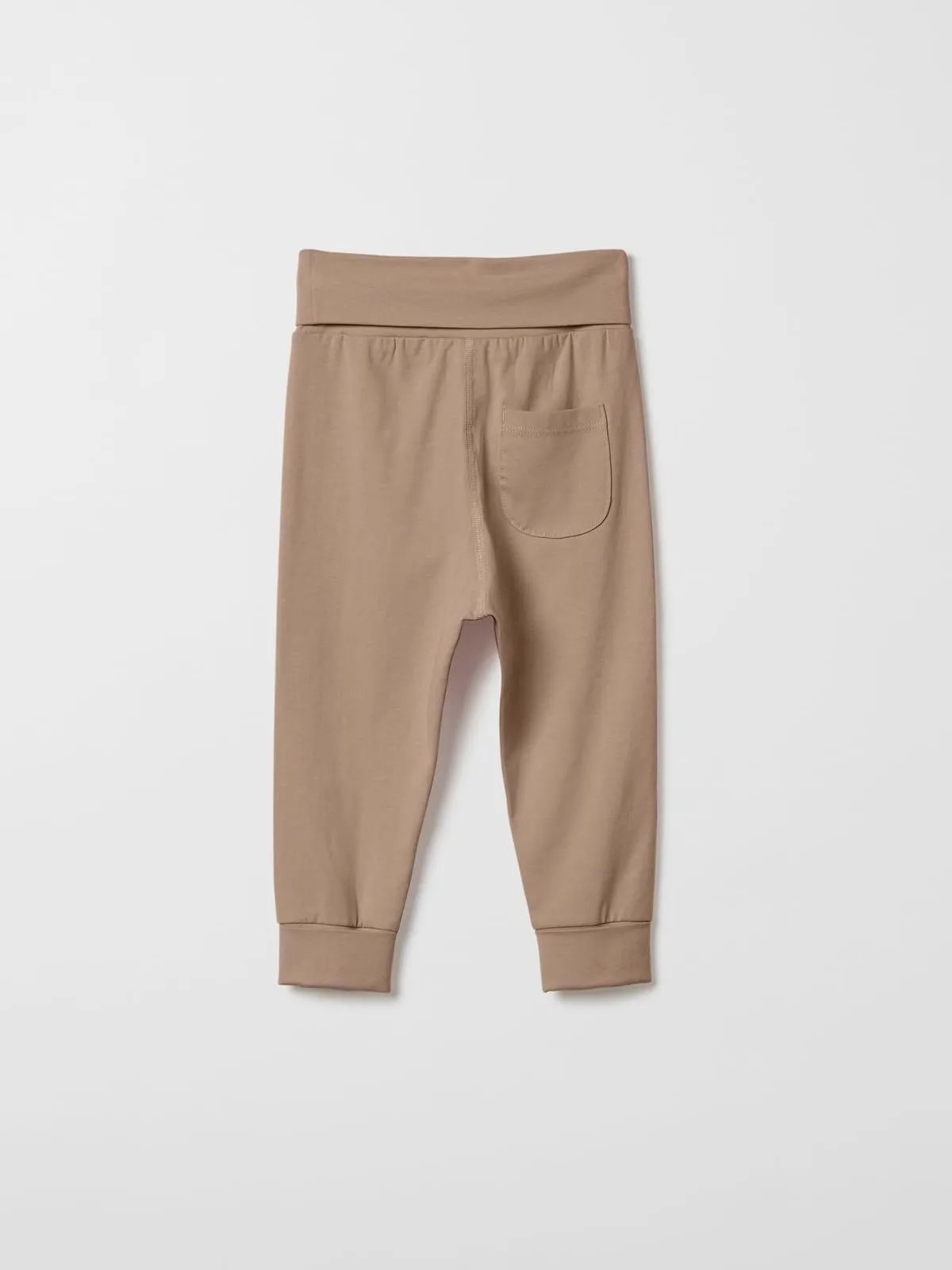 Bukse med nedbrettbare vrangborder ensfarget