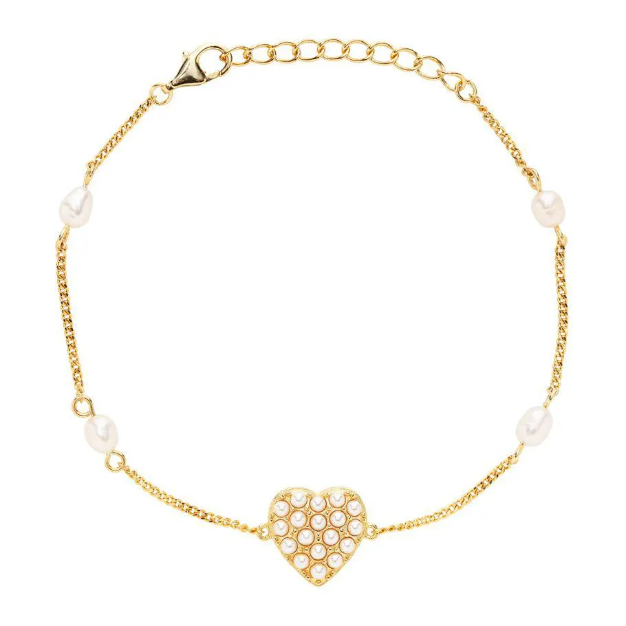 Armbånd Hjerte 925 Forgylt Sølv
