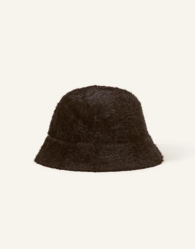 Fluffy Bucket Hat Black