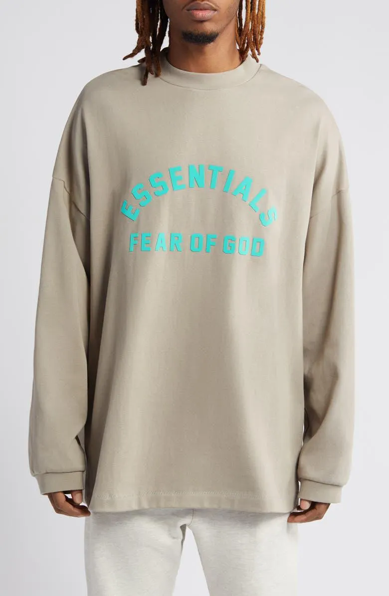 Oversize Long Sleeve Logo Graphic T-Shirt