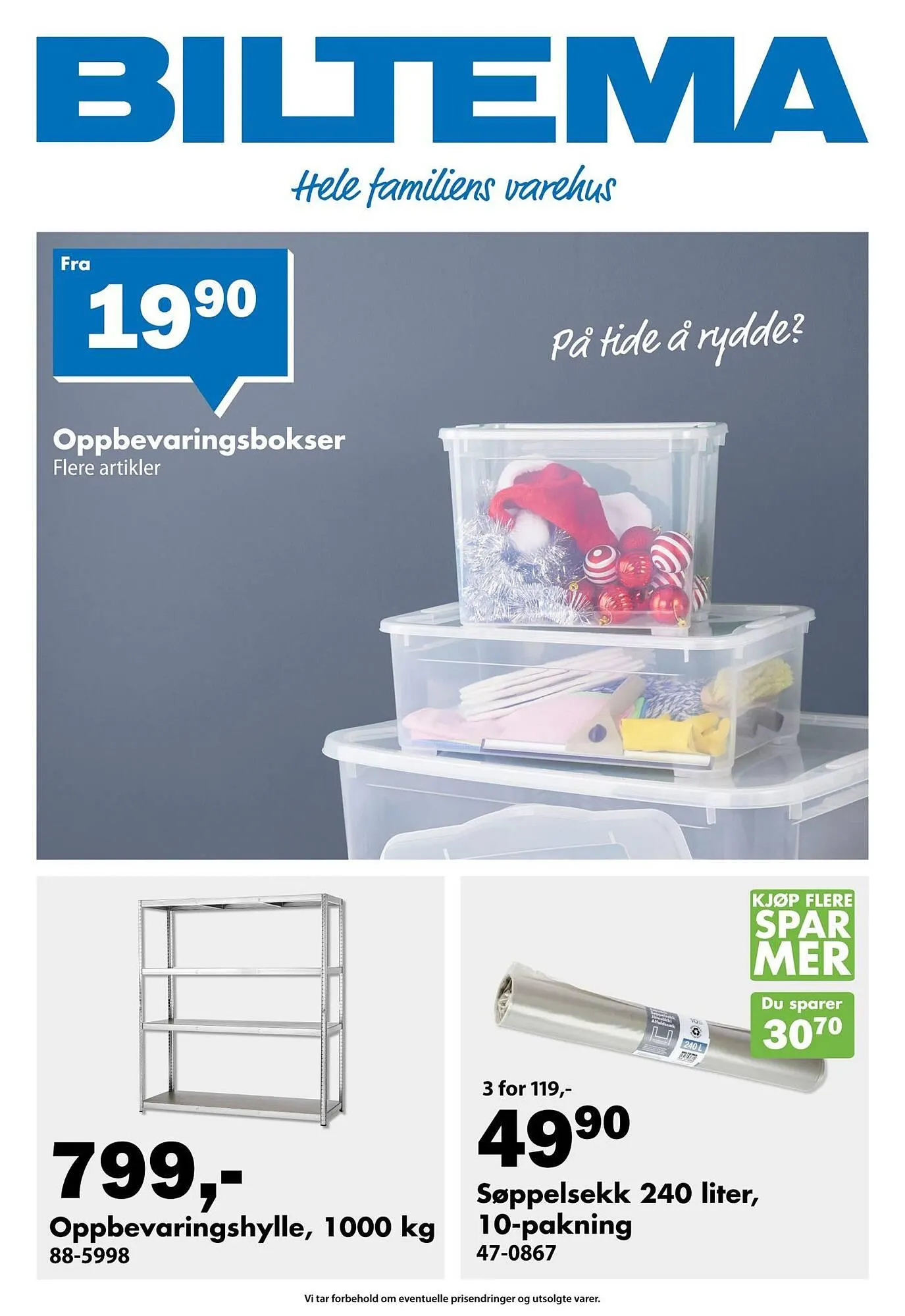 Biltema kundeavis fra 8. januar til 1. februar 2026 - kundeavisside 1