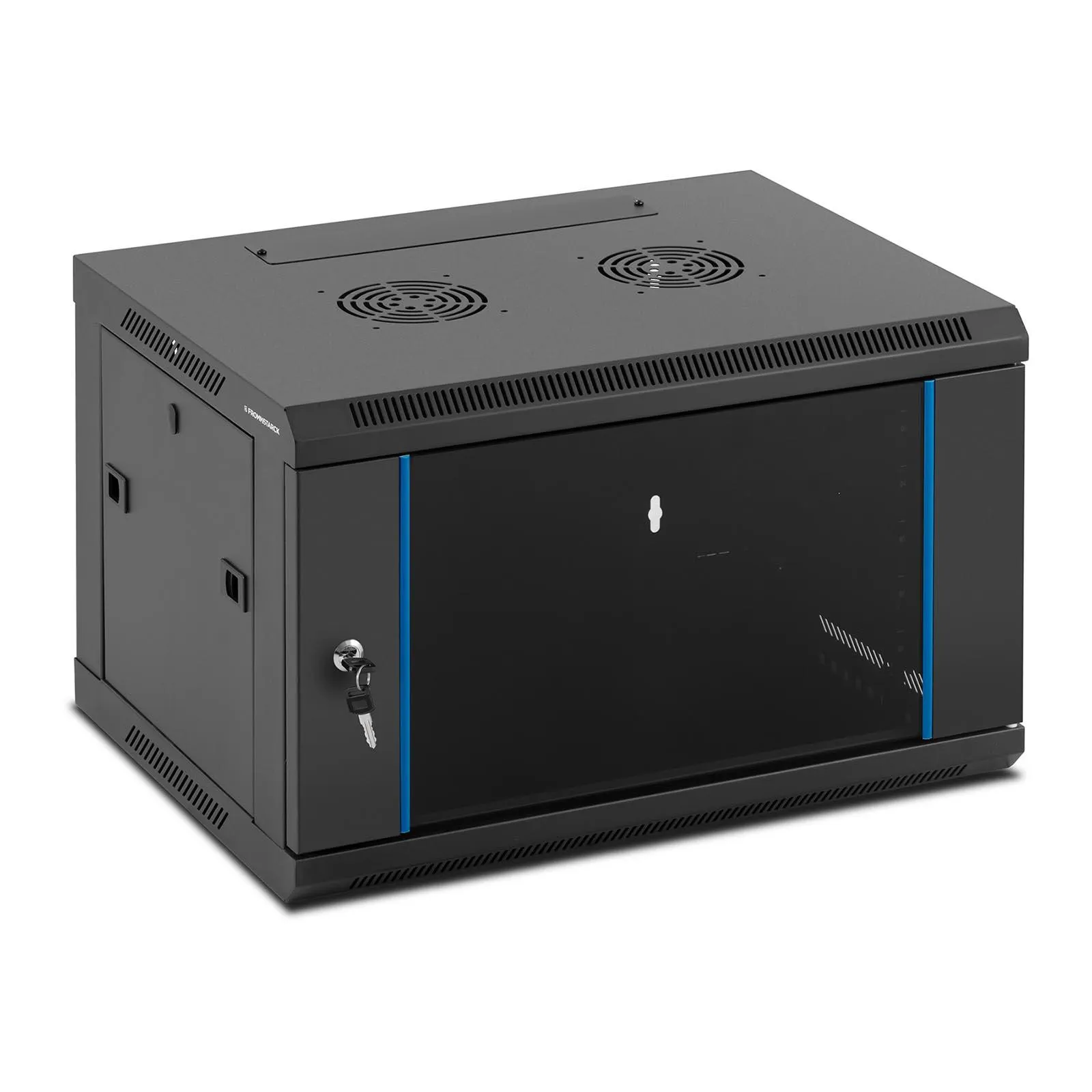 Rack-kabinett - 19 tommer - 6 U - låsbart - opptil 60 kg - Black - 2 dører