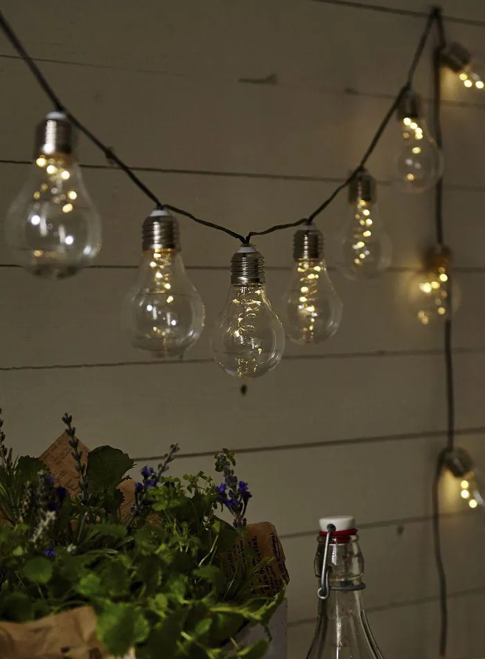 Glow solcelleslynge 10 lys