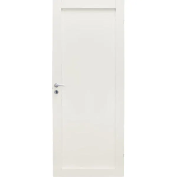 Dørblad funkis massiv fyllingsdør 1 speil 9x21 hvit ncs s0502-y