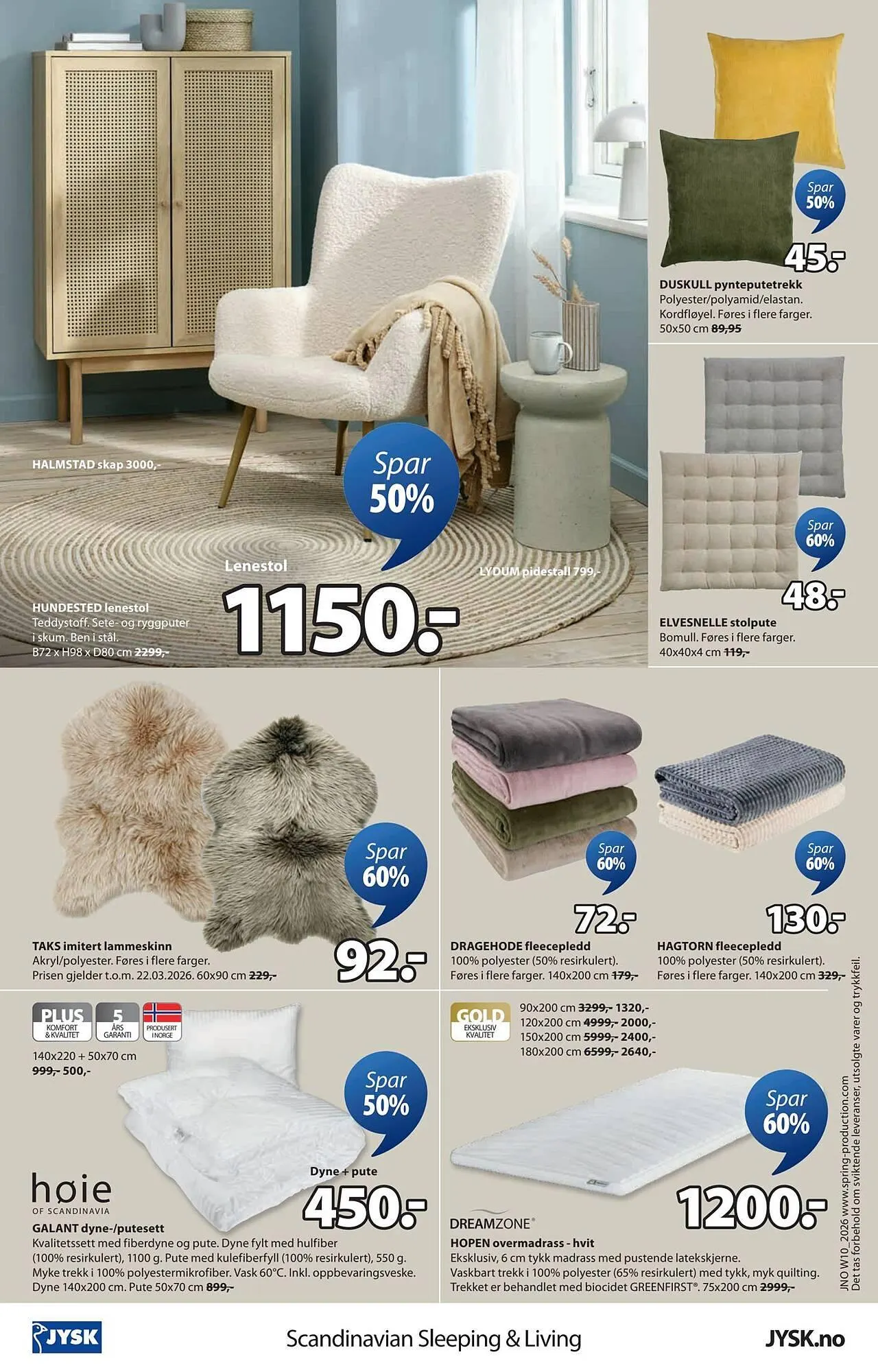 JYSK kundeavis fra 2. mars til 8. mars 2026 - kundeavisside 16