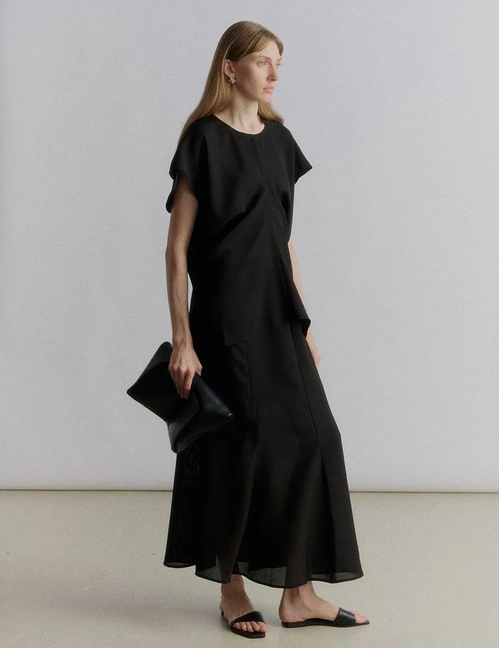 Lou Draped Top Black