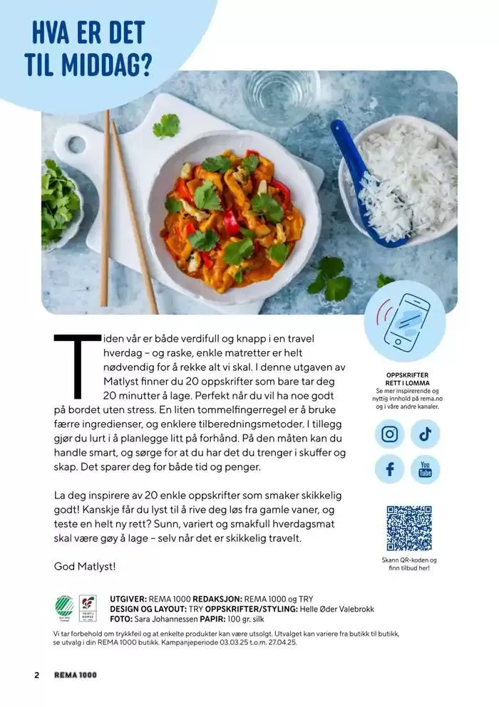 Topptilbud for alle kunder fra 2. mars til 30. mars 2025 - kundeavisside 2