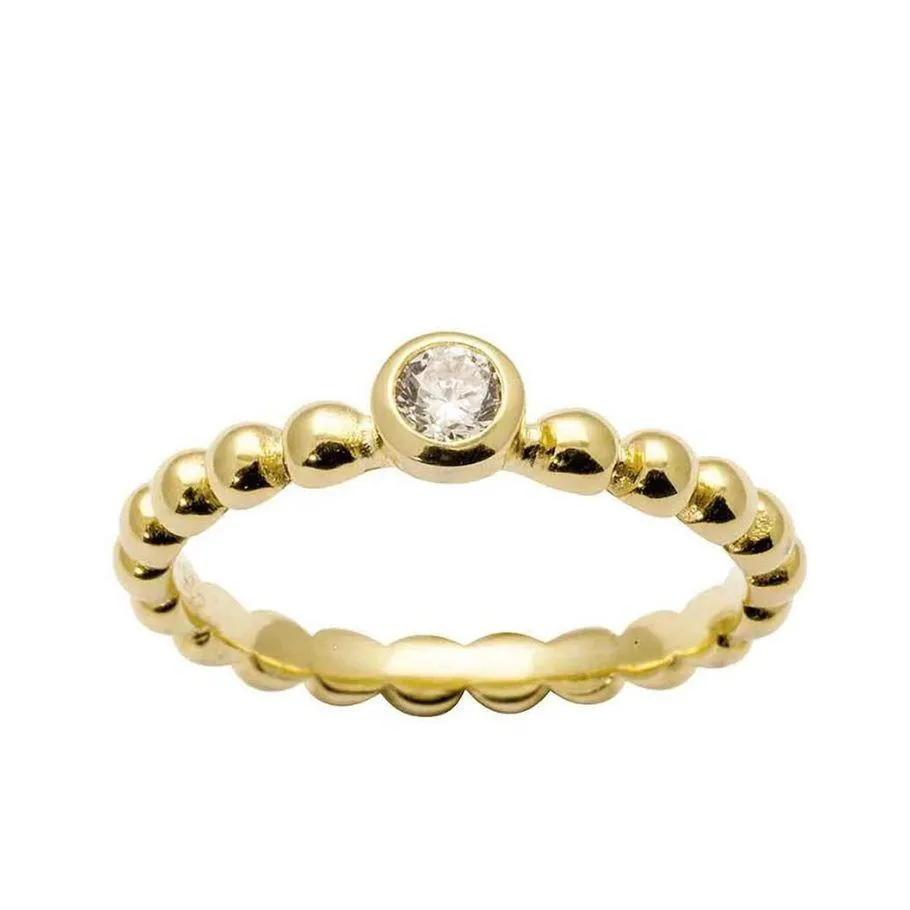 ELLINOR Ring 925 Forgylt Sølv