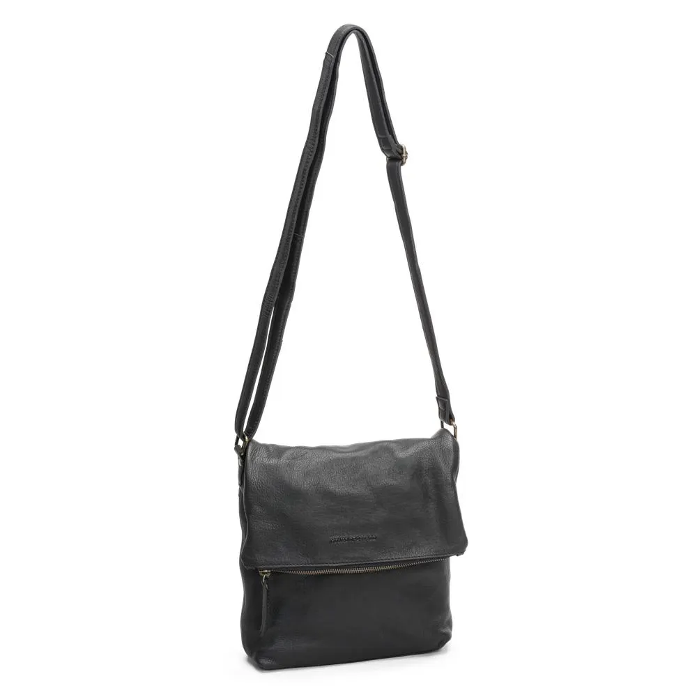Flap bag crossover i skinn