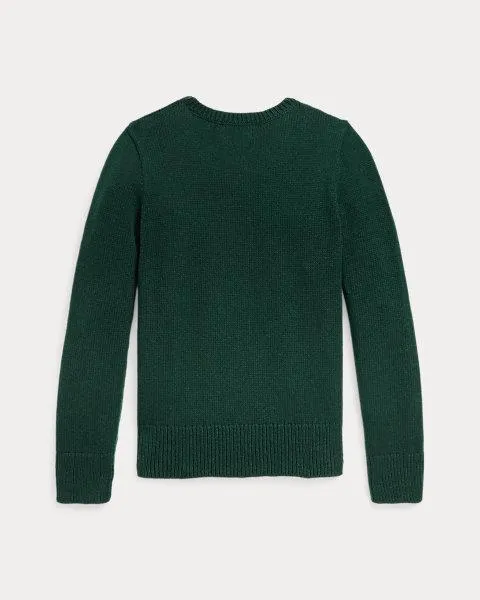 Intarsia-Knit Polo Cotton-Blend Jumper